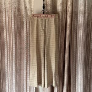 Michael Kors cashmere and linen wide-leg slacks, size 10. Purchased circa 2009.